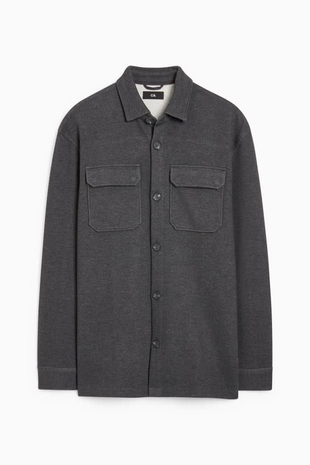 Hommes - Veste-chemise - gris foncé