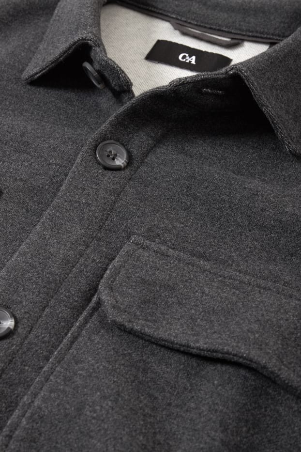 Hommes - Veste-chemise - gris foncé