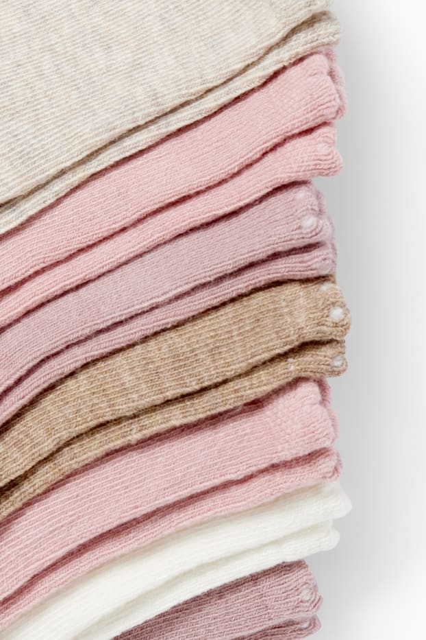 Bébés filles - Lot de 7 paires - chaussettes pour bébé - rose foncé