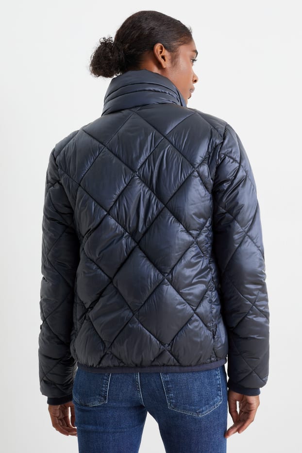 Women - Quilted jacket - dark blue