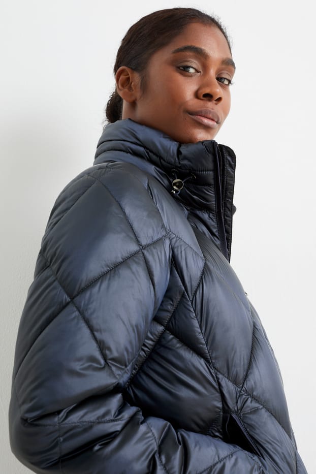 Women - Quilted jacket - dark blue
