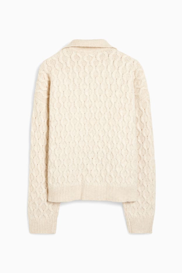 Mujer - Jersey - de ochos - beige claro