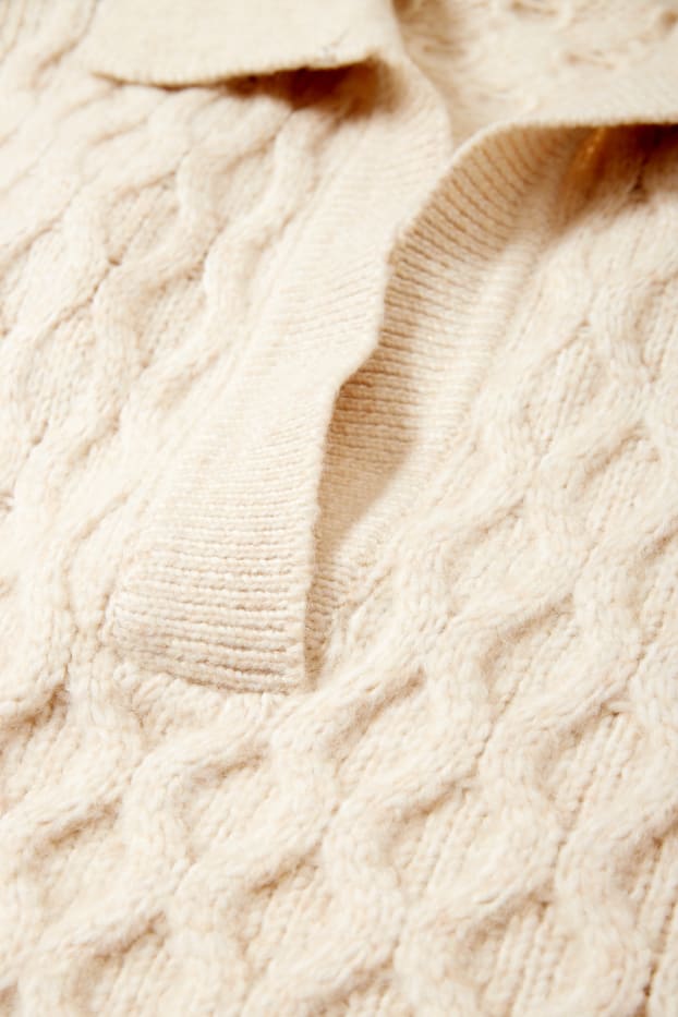 Mujer - Jersey - de ochos - beige claro