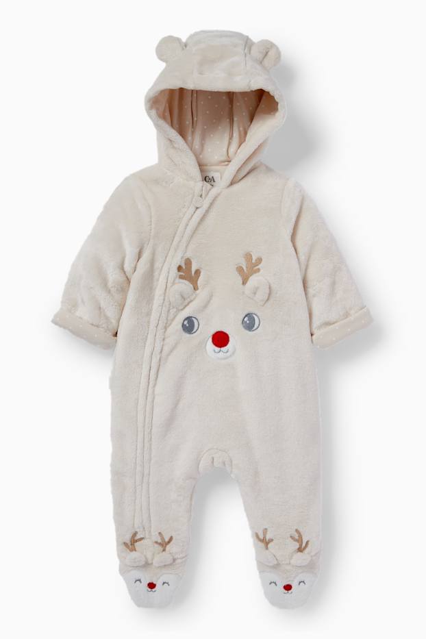 Unisex - Rudolf - granota nadalenc per a nadó - beix clar