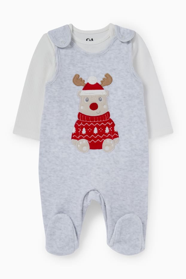 Nadó nen - Rudolf - pijama d’una peça - 2 peces - gris clar