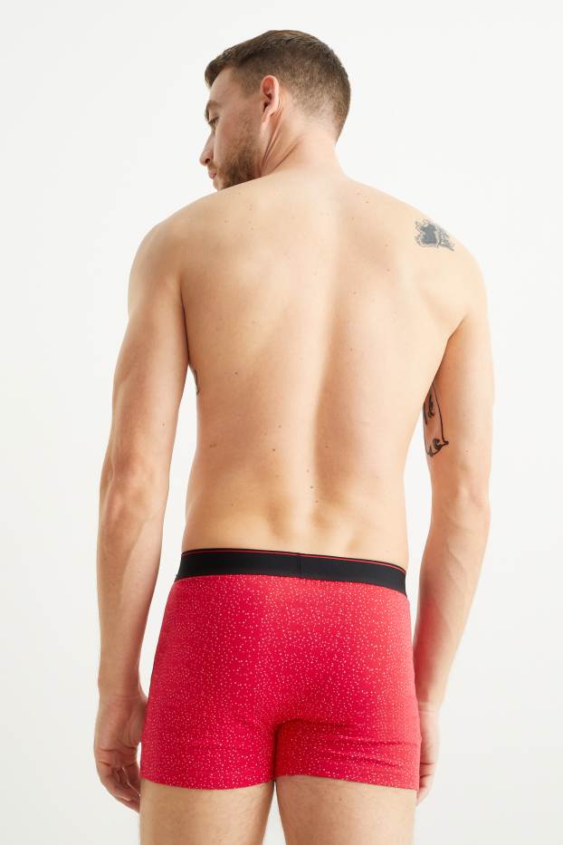 Bărbați - Multipack 2 buc. - chiloți boxer cu motive de Crăciun - roșu / negru