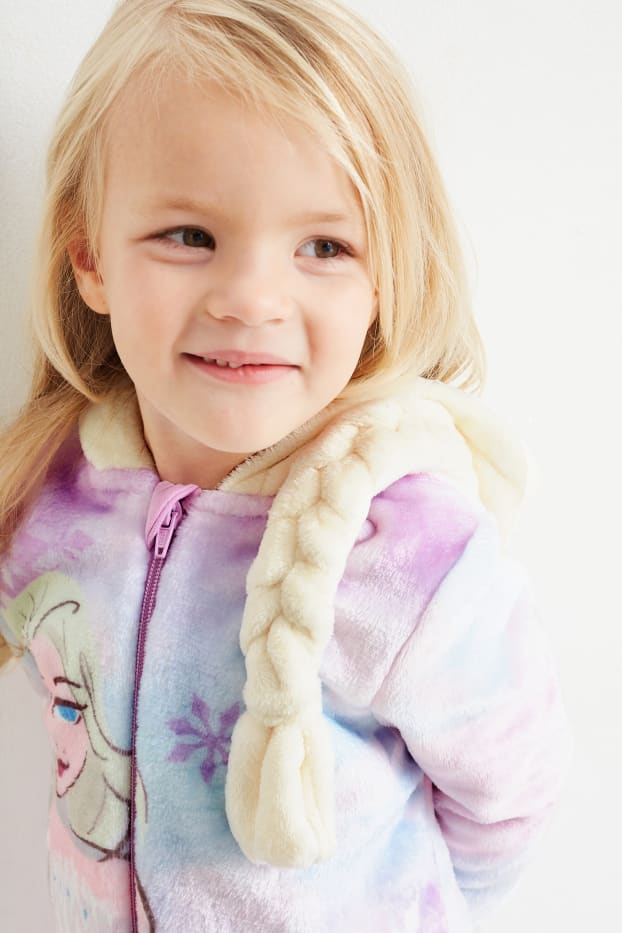 Kinder Mädchen - Die Eiskönigin - Fleece-Jumpsuit mit Kapuze - hellviolett