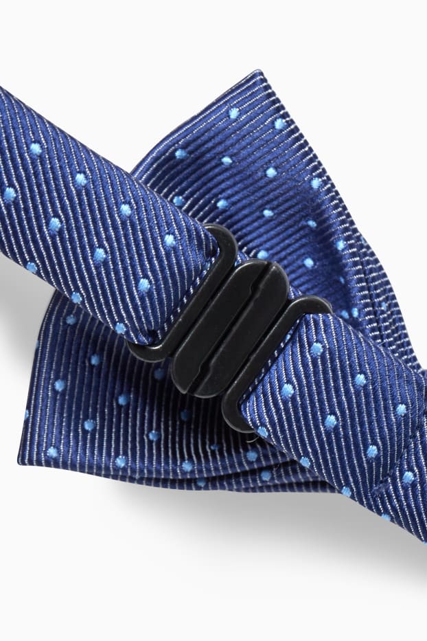 Kinderen: jongens - Vlinderstrikje - met stippen - donkerblauw