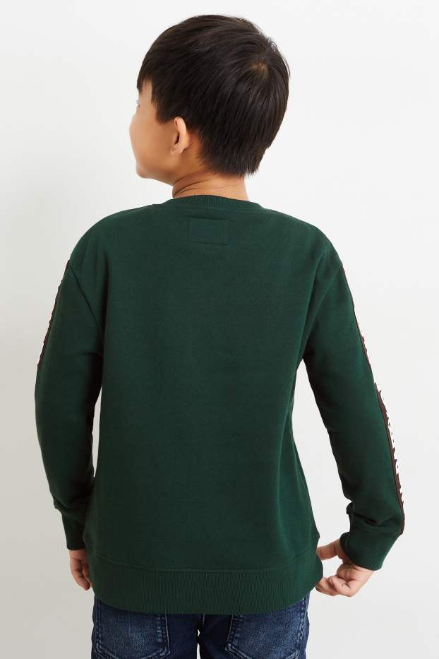 Children Boys - Christmas sweatshirt - Father Christmas - dark green