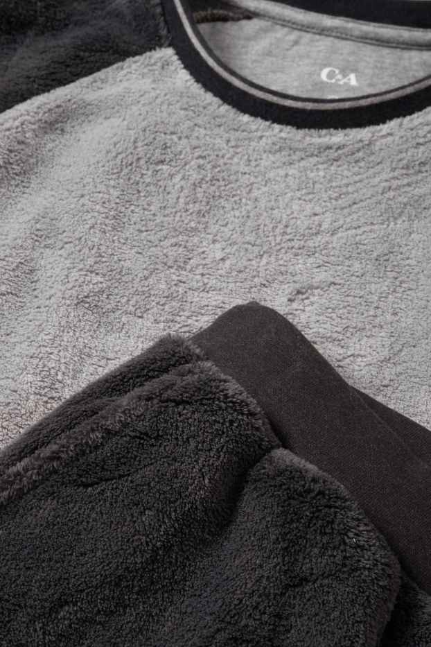 Hommes - Pyjama d’hiver - noir / gris