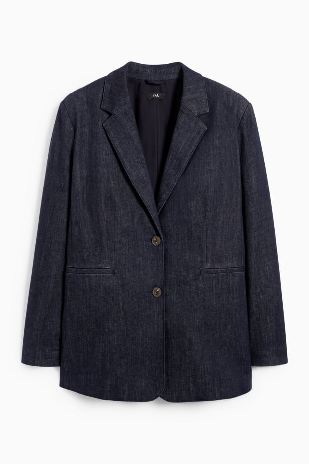 Dona - Blazer texà - relaxed fit - texà blau fosc