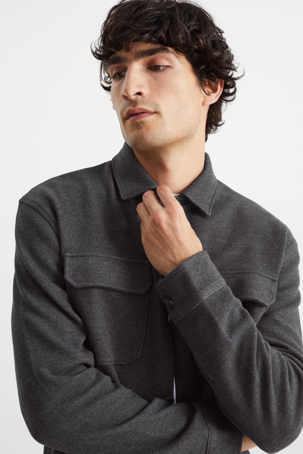 Hommes - Veste-chemise - gris foncé