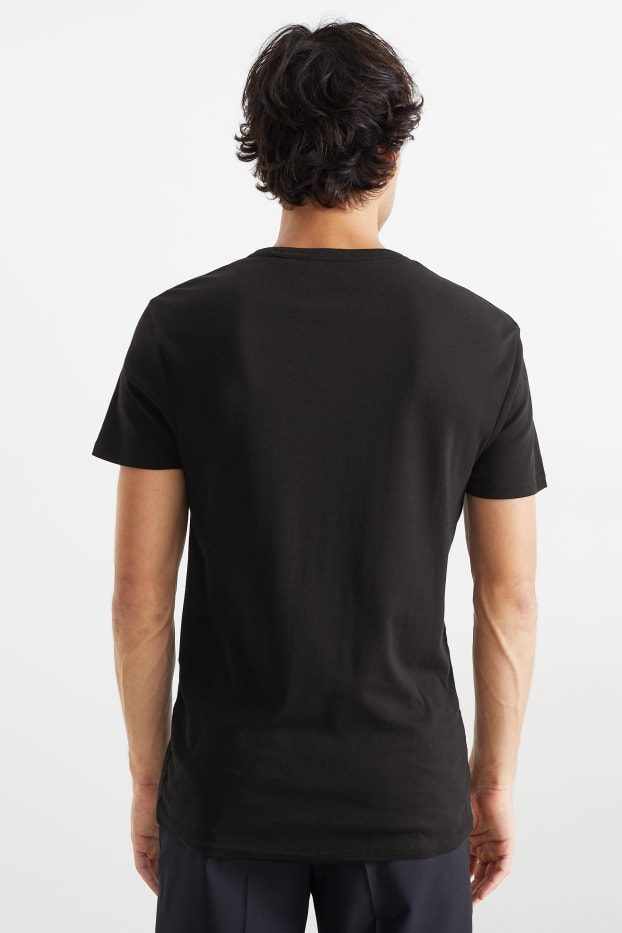 Hommes - T-shirt - slim fit - noir