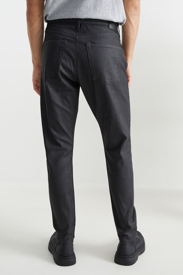 Heren - Slim tapered jeans - zwart