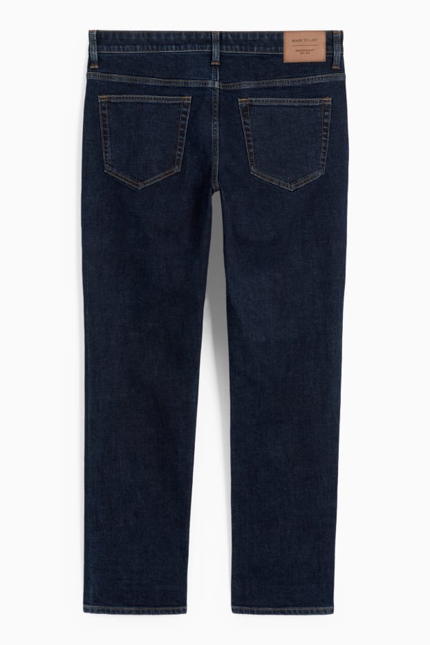 Hommes - Jean de coupe droite - jeans doublés - jean bleu foncé