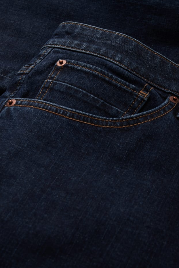 Hommes - Jean de coupe droite - jeans doublés - jean bleu foncé