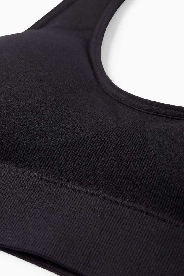 Damen - Bustier - wattiert - seamless - schwarz