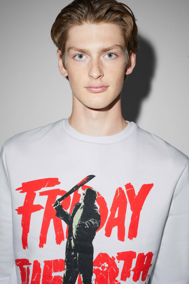 Men - Sweatshirt - Friday the 13th - white