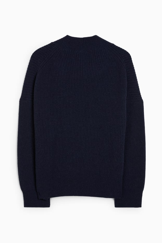 Women - Cashmere cardigan - dark blue