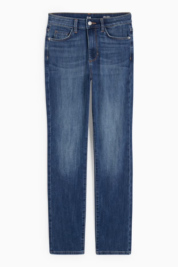 Femmes - Slim jean - high waist - jean bleu