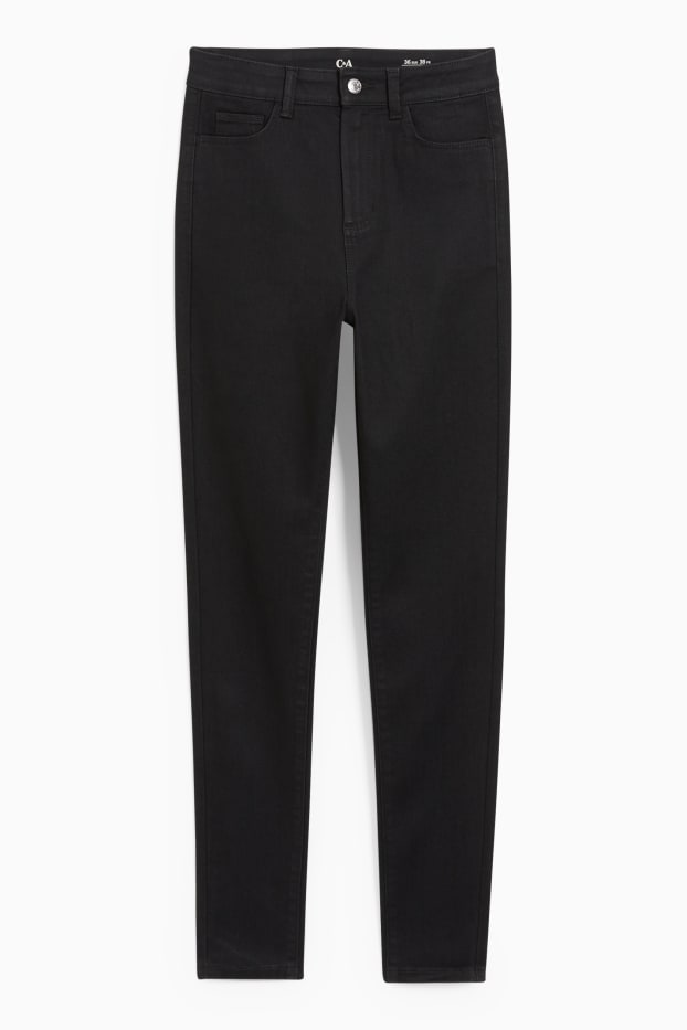 Femmes - Jegging jean - high waist - noir