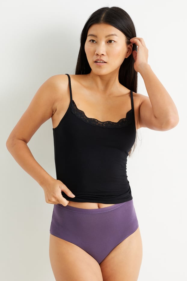 Dames - Set van 3 - slip - paars