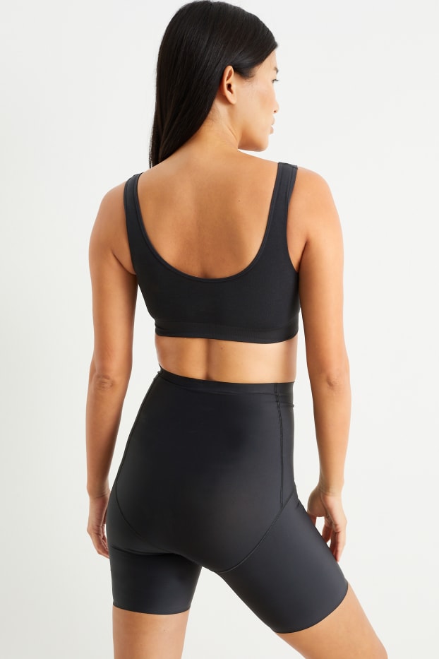 Damen - Bustier - wattiert - seamless - schwarz