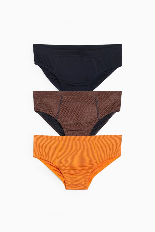 Men - Multipack of 3 - briefs - dark orange