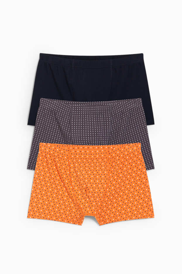 Uomo - Confezione da 3 - boxer aderenti - arancio scuro