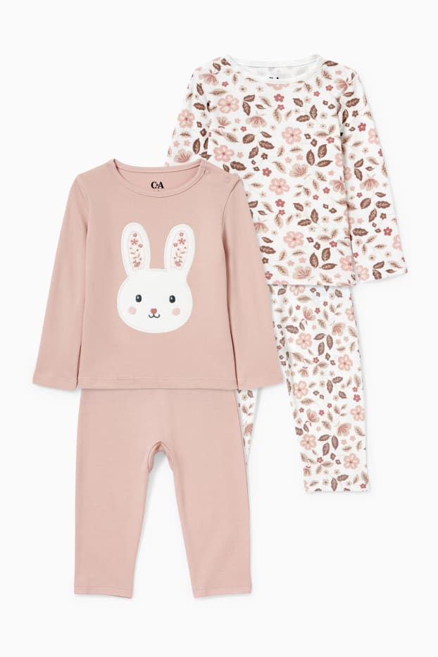 Baby Mädchen - Multipack 2er - Baby-Pyjama - 4 teilig - beige