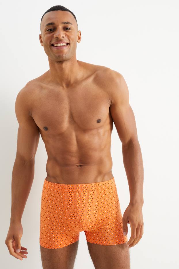 Uomo - Confezione da 3 - boxer aderenti - arancio scuro