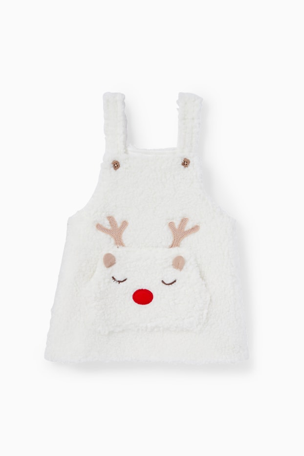Bébés filles - Rudolphe - ensemble de Noël pour bébé - 2 pièces - blanc crème