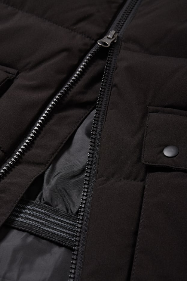 Women - Ski jacket with hood - black