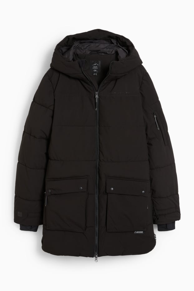 Women - Ski jacket with hood - black