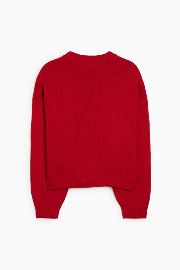 Women - Christmas jumper - The Grinch - dark red