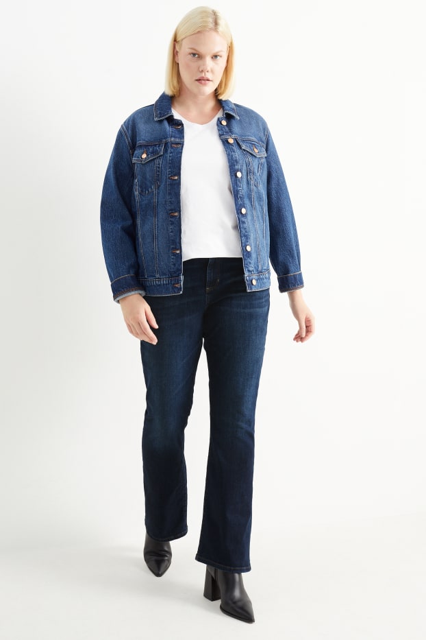 Women - Bootcut jeans - mid-rise waist - LYCRA® - blue denim