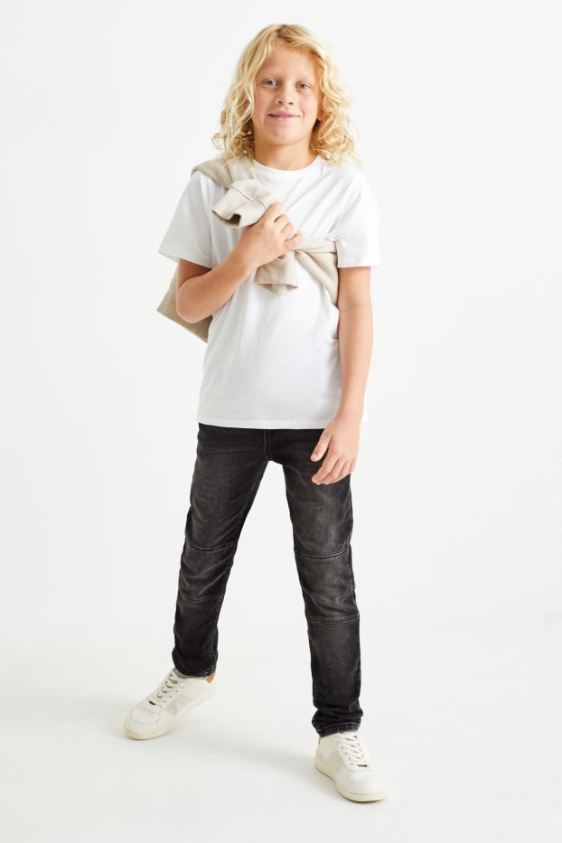 Kinderen: jongens - Slim jeans - jeansdonkergrijs
