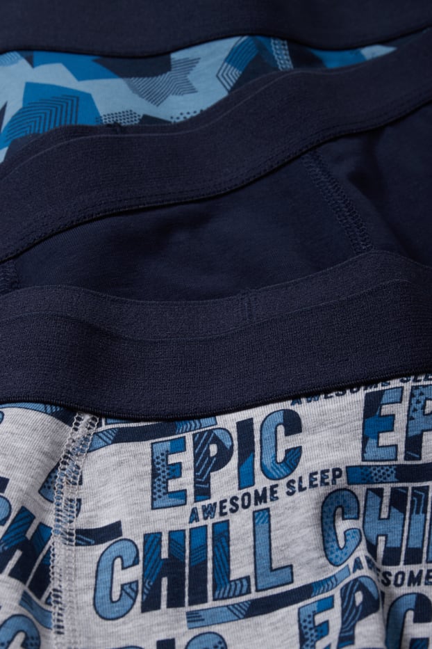 Kinderen: jongens - Set van 3 - boxershorts - donkerblauw