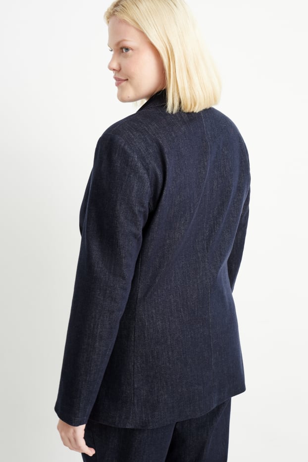 Dona - Blazer texà - relaxed fit - texà blau fosc