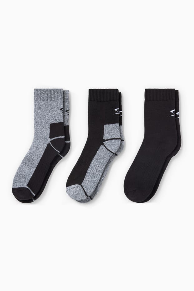 Femmes - Lot de 3 paires - chaussettes d’extérieur - noir
