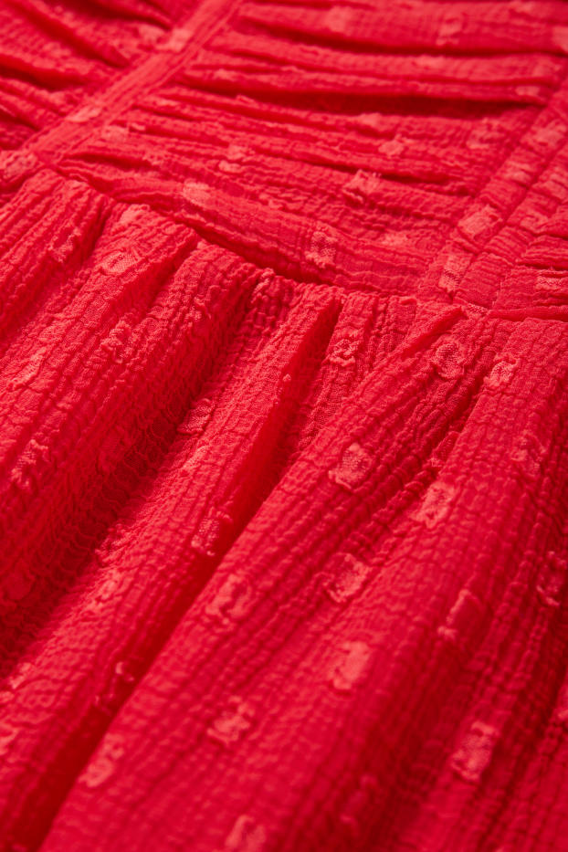 Dames - CLOCKHOUSE - A-lijn-jurk - donkerrood