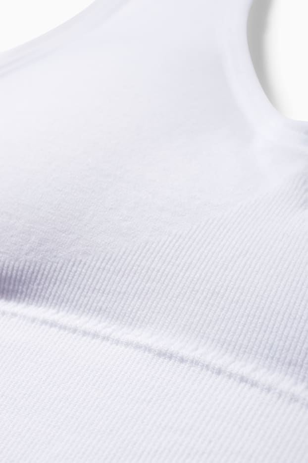 Damen - Bustier - wattiert - seamless - weiß