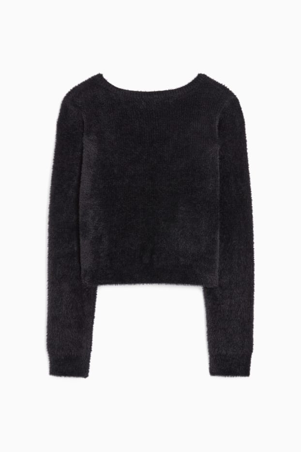 Femei - Bolero tricotat - negru