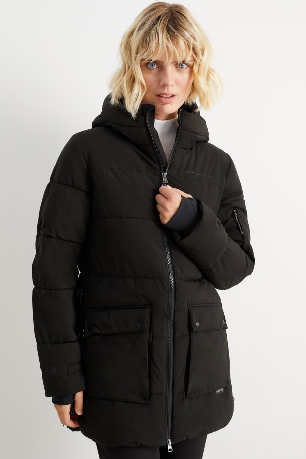 Women - Ski jacket with hood - black