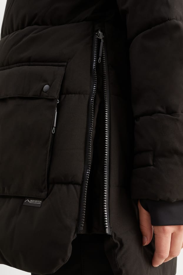 Women - Ski jacket with hood - black