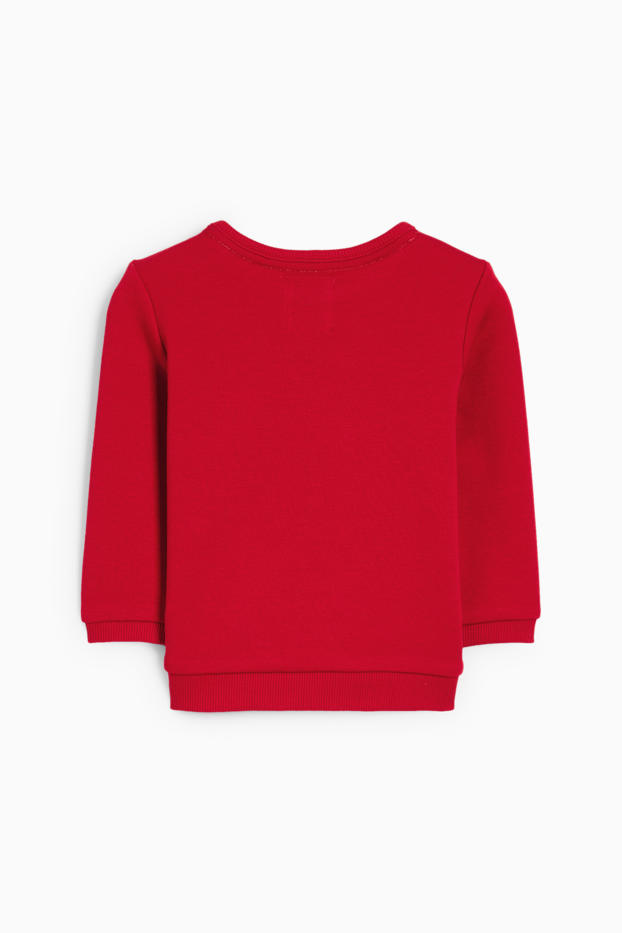 Baby Mädchen - Baby-Weihnachts-Thermo-Sweatshirt - rot