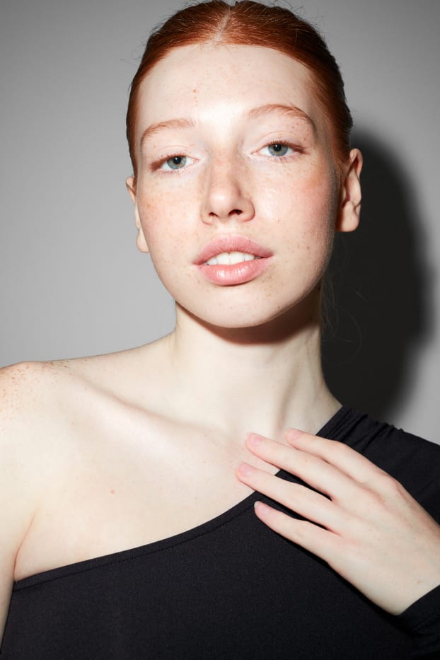 Women - One-shoulder dress - black