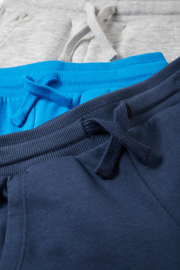 Enfants garçons - Lot de 3 - Pokémon - pantalon de jogging - bleu foncé