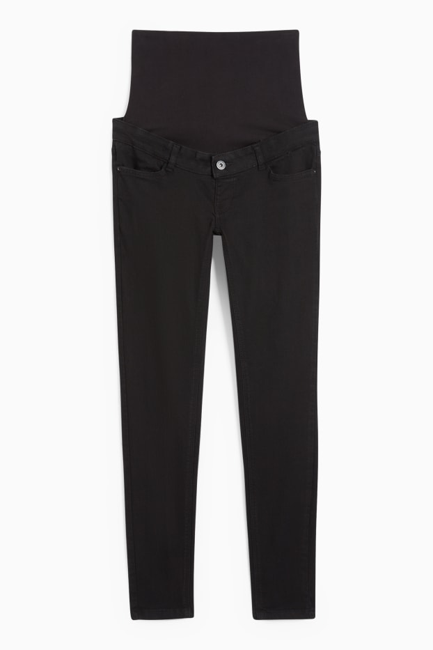 Damen - Umstandsjeans - Skinny Jeans - schwarz