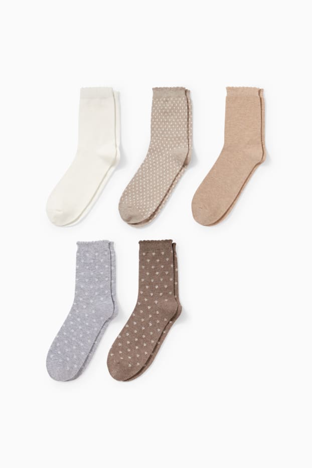 Women - Multipack of 5 - socks - light beige